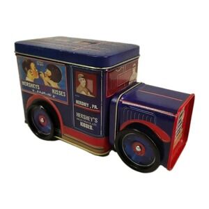 Vintage Hershey's Milk Chocolate Kisses Hershey PA 2 Part Tin 1993